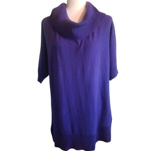Chico's Purple Blue Cowl Neck Sweater Size 2